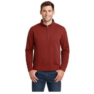 Orvis Sweater ¼ Zip Pullover Rose Colored Long Sleeve Sweater Mens Size Lg